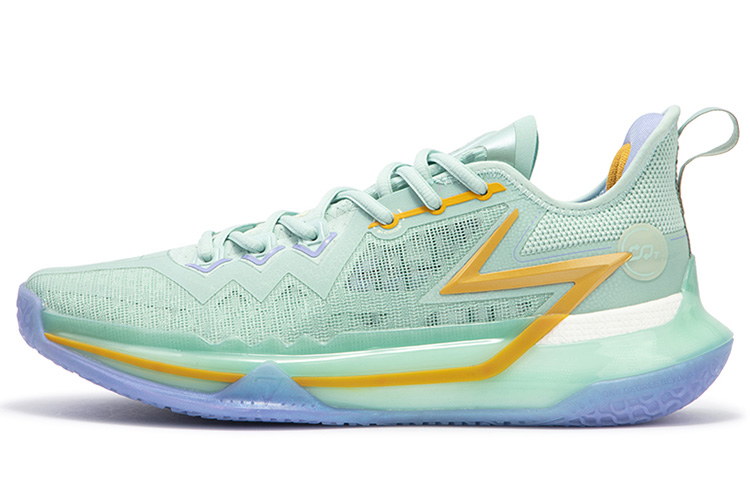 361° Big 3 Future Basketball Shoes Men’s Low Top Bleached Light Green/Iris