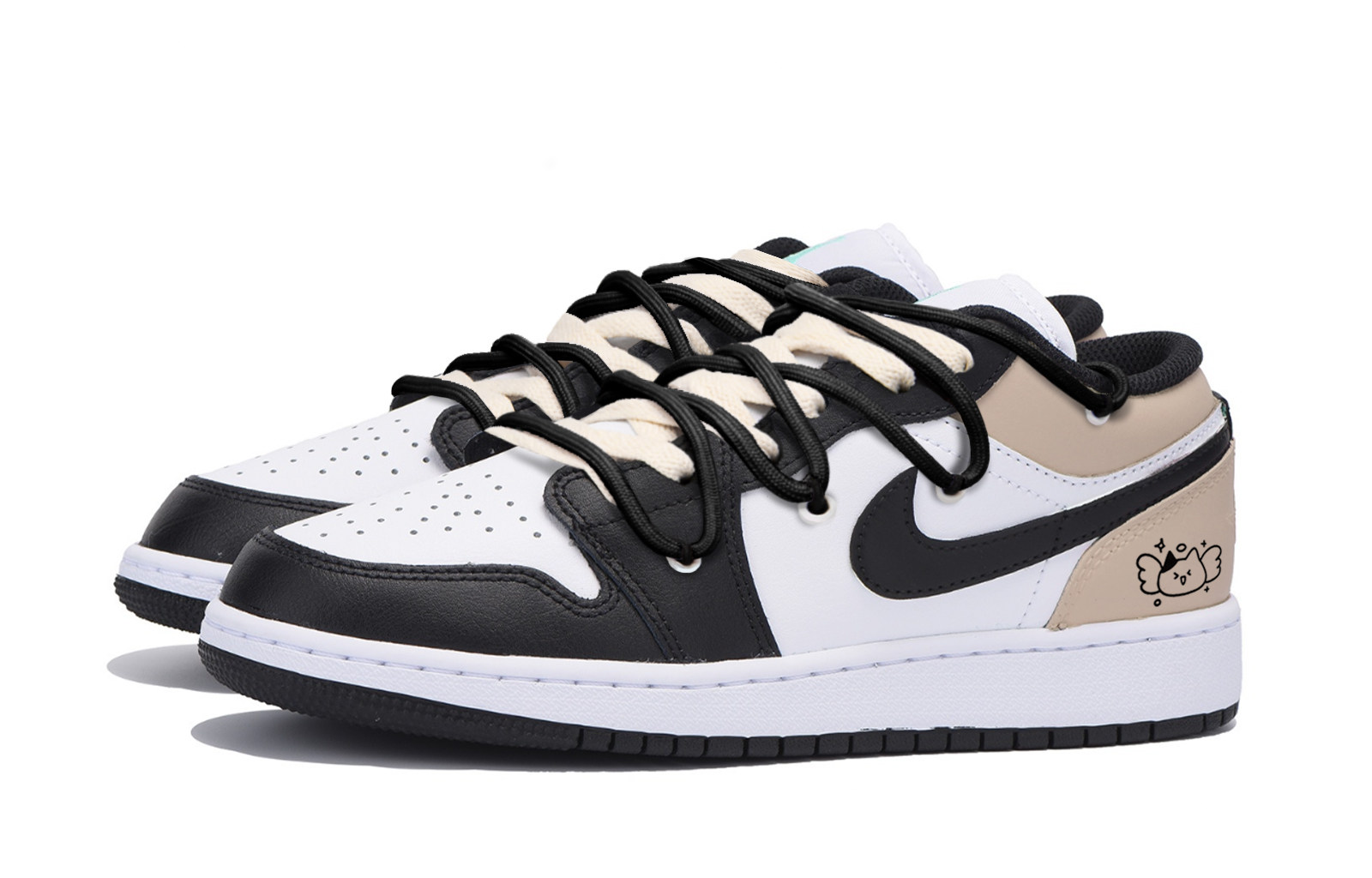 Jordan Air Jordan 1 Vintage Basketball Shoes Men’s Low Top Black Brown