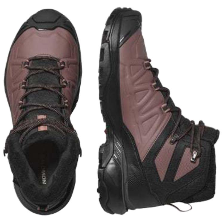 SALOMON Slip Resistant, Abrasion Resistant, Thermal High top Hiking Shoes Women’s Black