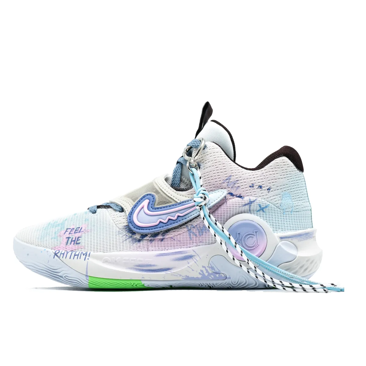 Nike KD Trey 5 X Pink Blue Team Cushioning Slip Resistant Abrasion Resistant Breathable Coverage