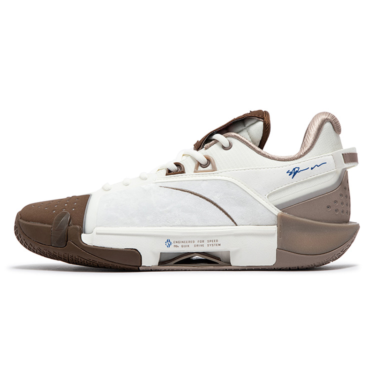 361° Slip Resistant, Abrasion Resistant, Breathable Low top Basketball Shoes Men’s White Umber