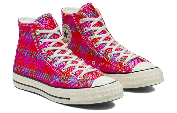 Кеды Converse Chuck 70 (красно-фиолетово-синие) — фото 3