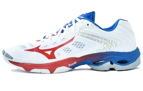 Mizuno Wave Lightning Z5 Cushioning Low top Training Shoes Unisex White Red Blue