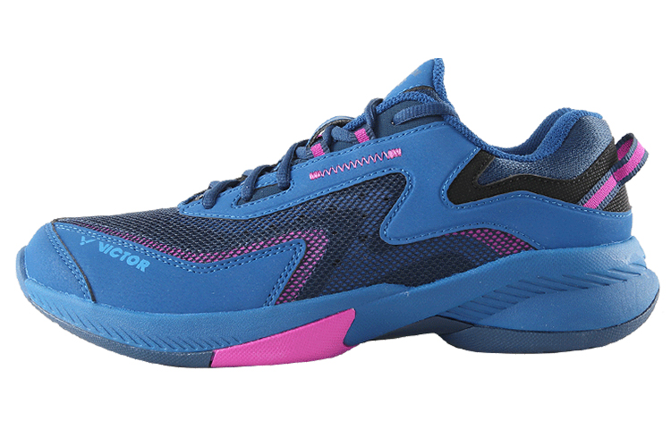 VICTOR Slip Resistant, Abrasion Resistant, Breathable Low top Badminton Shoes Unisex Blue