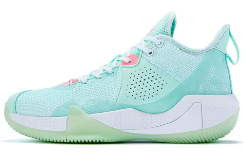 PEAK Cavalry 3 High top Basketball Shoes Men's White Green