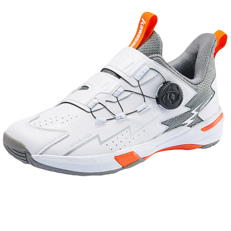 Kawasaki Badminton Shoes Unisex Low Top White Orange