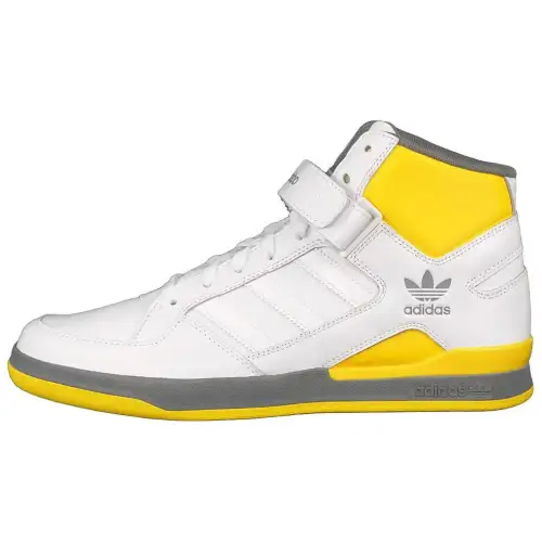 Adidas Originals FORUM Mid top Basketball Shoes Men's White Yellow