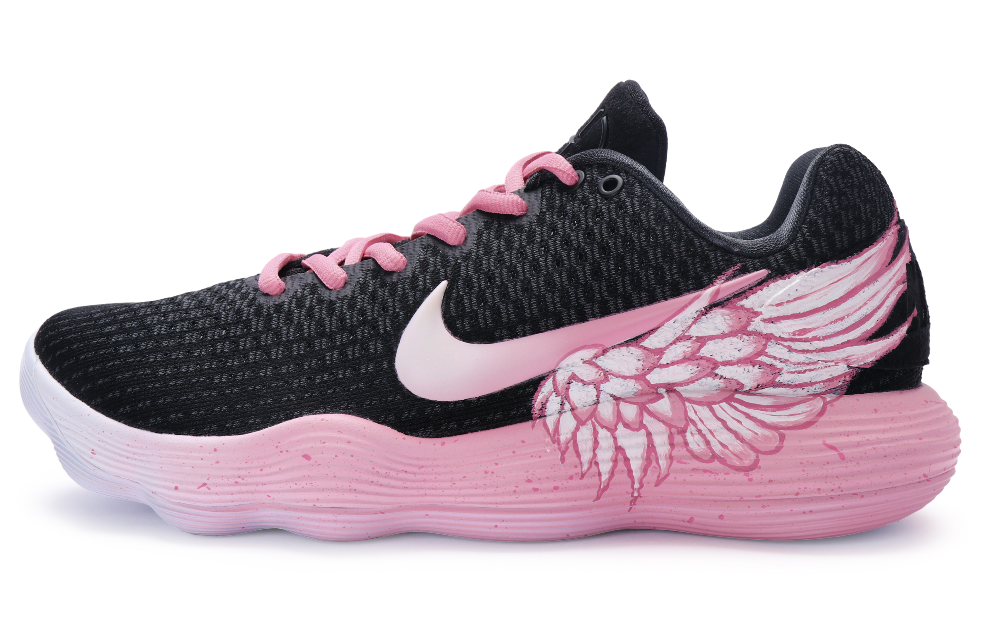 Nike Hyperdunk 2017 811 Manufacturing, Angel Wings Low top Basketball Shoes Men's Pink Black