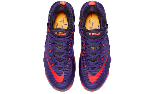 Мужские кроссовки Nike Lebron 12 XII Low (темно-бордовые) — фото 3