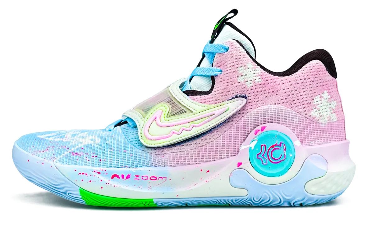 Nike KD Trey 5 X Abrasion Resistant Abrasion Resistant Mid top Basketball Shoes Men's Blue Pink