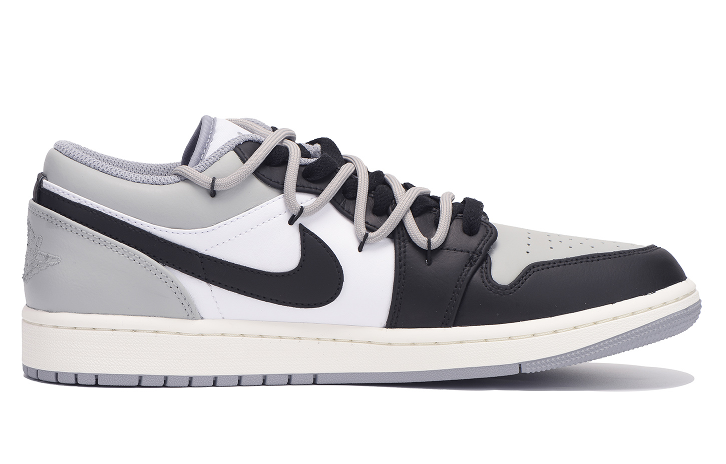 Jordan Air Jordan 1 Slip Resistant Coverage Low top Vintage Basketball Shoes Men’s Black Gray