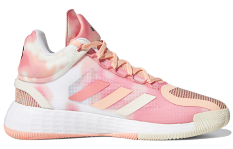 Мужские кроссовки adidas D rose 11 (белый / розовый) — фото 2