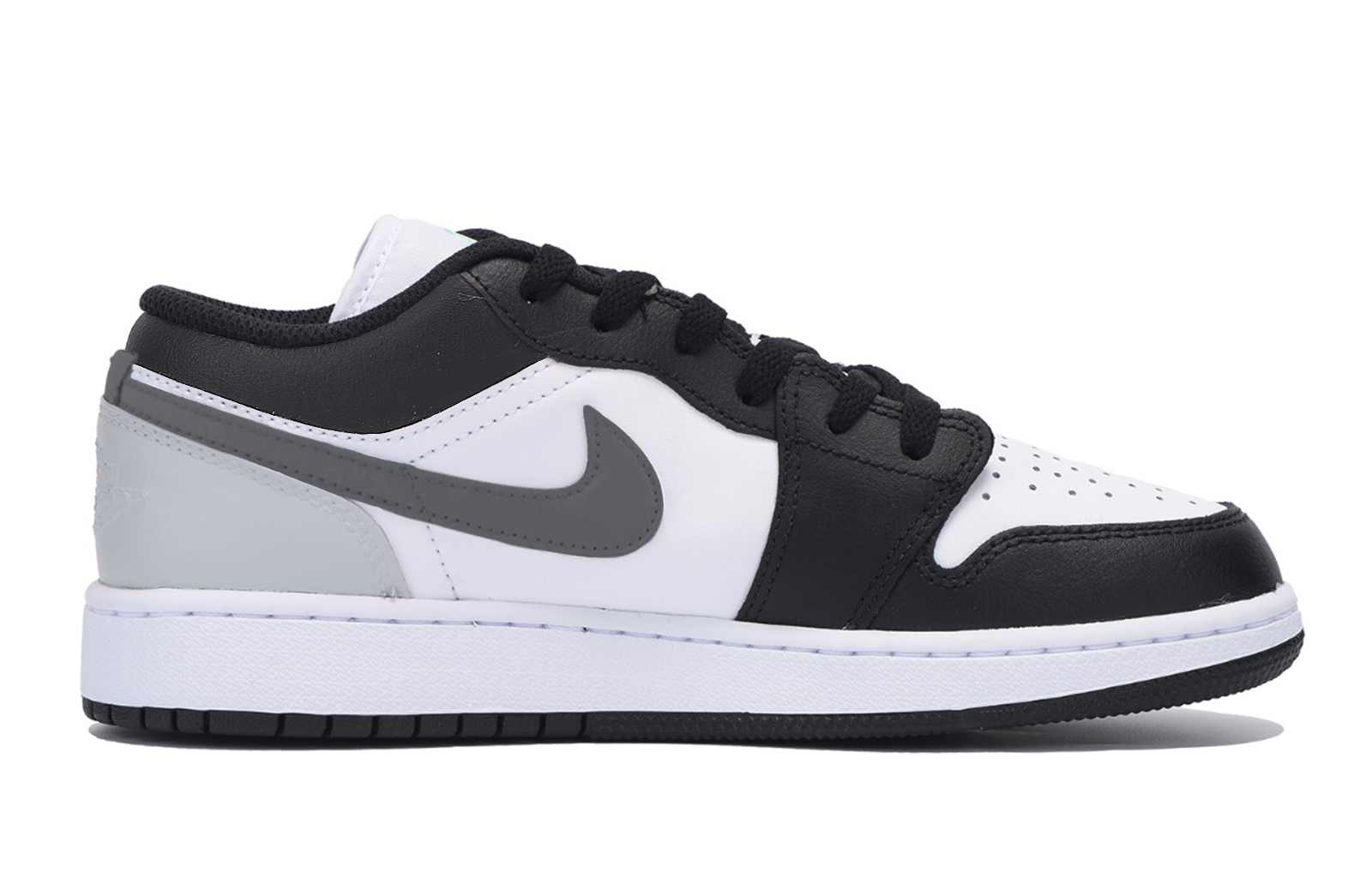 Jordan Air Jordan 1 Slip Resistant Abrasion Resistant Low top Vintage Basketball Shoes Men’s Black Gray