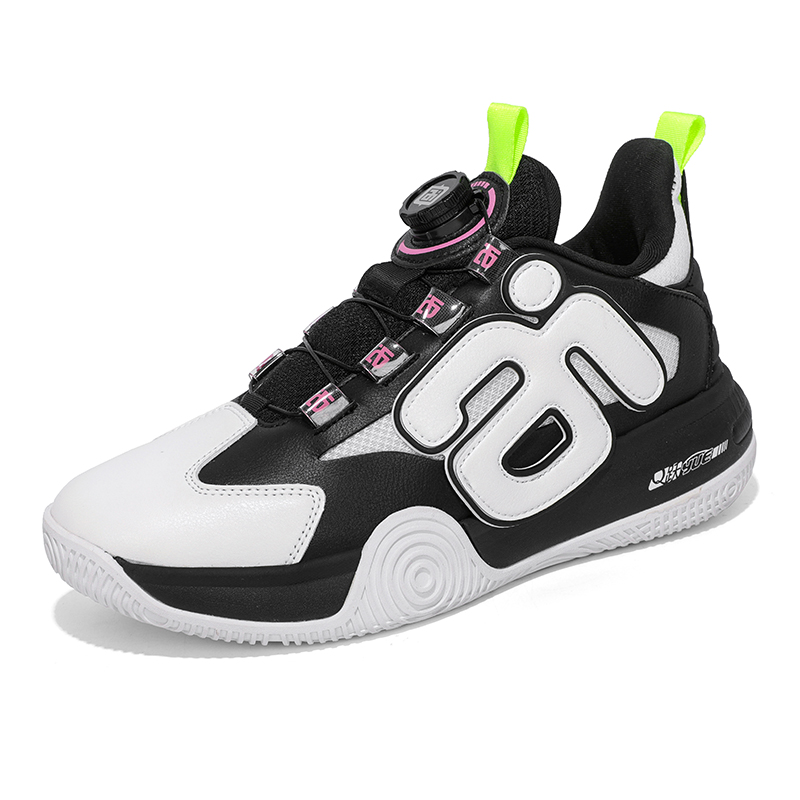 IVERSON Basketball Shoes Unisex Low Top Black White Pink