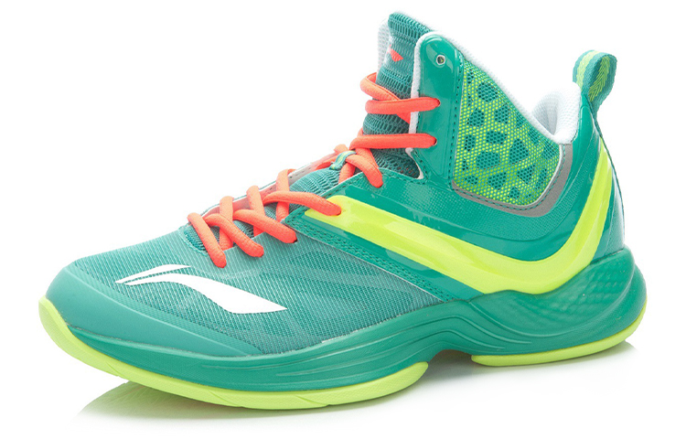 Li Ning Super Light 12 Cushioning Support Cushioning Support Mid top Basketball Shoes Unisex Green
