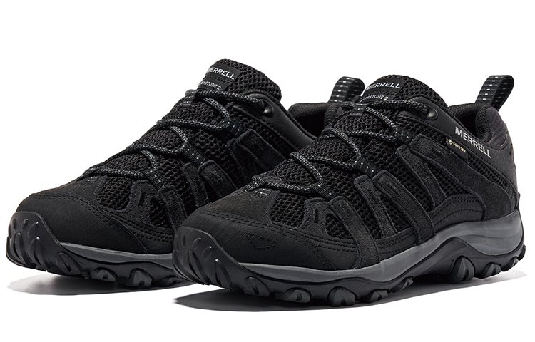 MERRELL Cushioning, Non Slip, And Waterproof Low top Outdoor Shoes Men’s Black