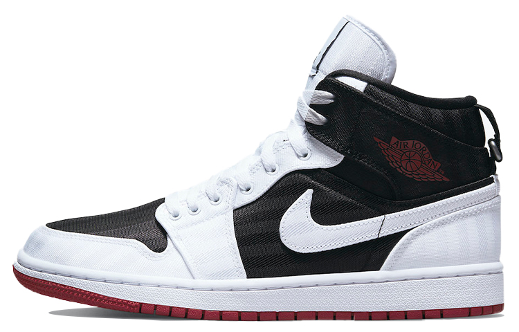 Jordan 1 Mid Se Utility Canvas White Black Gym Red Women’s
