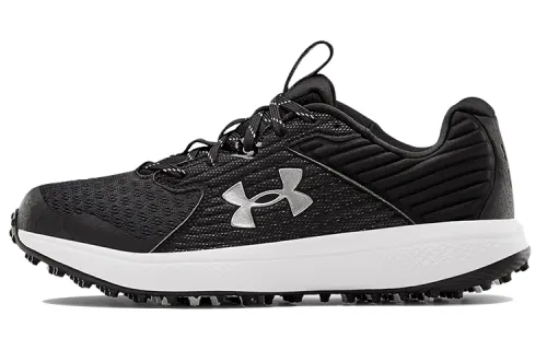Under Armour Yard Cushioning Slip Resistant Abrasion Resistant Low top Training Shoes Men's Black White