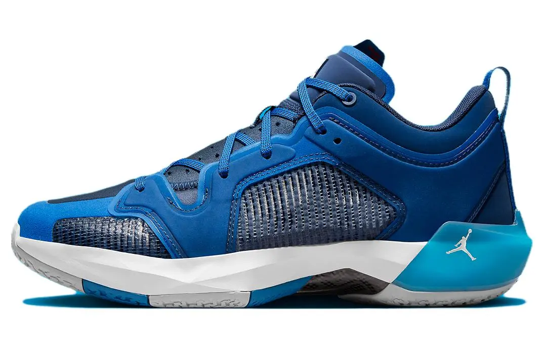 Jordan Air Jordan 37 Basketball Shoes Men's Low-top Blue
