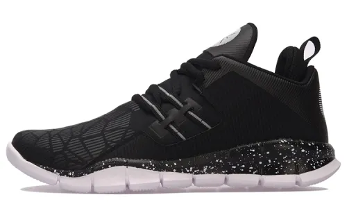 LiNing Wade's Way Mid-top Basketball Shoes Men's and Women's Same Style Black and White