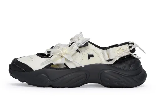 FILA FUSION Conch 811 Manufacturing, Bud Girlish Beach Sandals Women's White Black