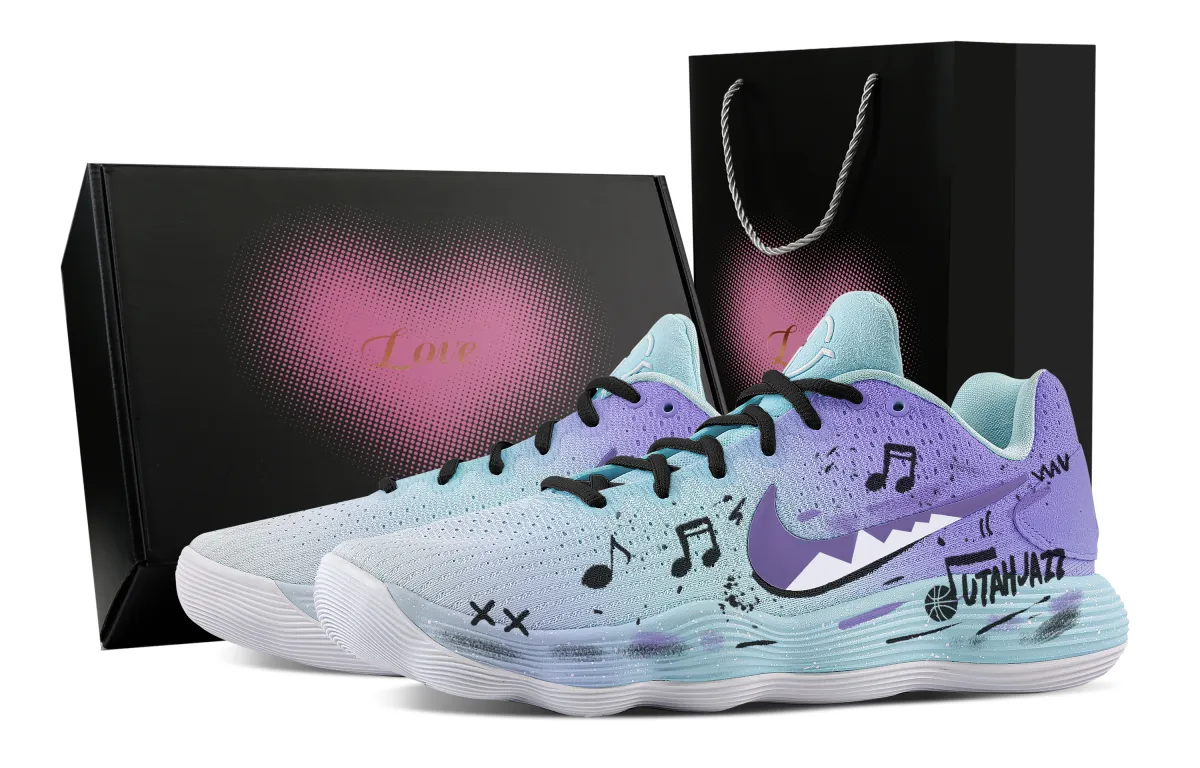 Nike Hyperdunk 2017 Salt Lake Melody, Heart Box Cushioning Coverage Support Low top Basketball Shoes Men's