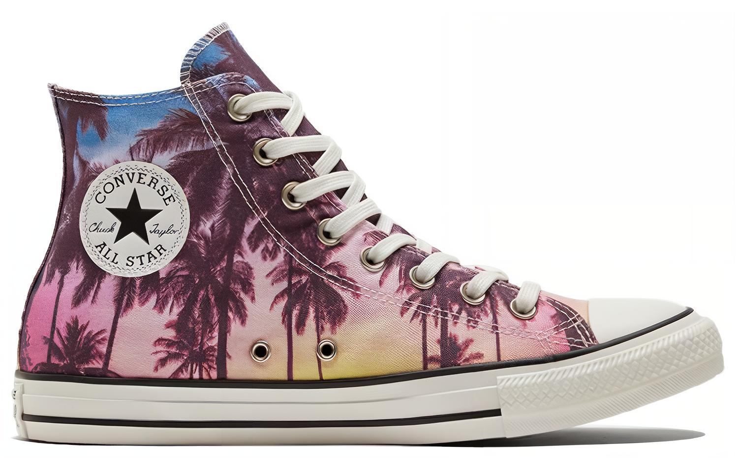 Кеды Converse Chuck Taylor All Star (коричневые с принтом) — 落日棕/榈 — фото 2