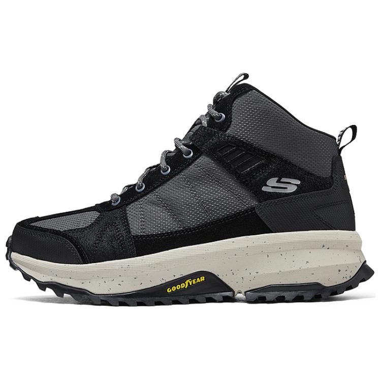 Skechers OUTDOOR MENS Abrasion Resistant Abrasion Resistant Mid top Mountaineering Shoes Men’s Black Gray