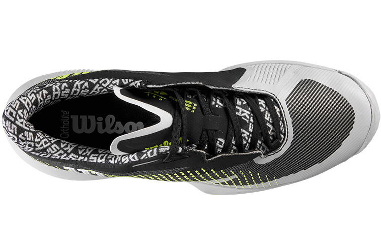 Wilson Kaos Swift Textile, Artificial Leather Breathable Low top Tennis Shoes Men’s White Black Yellow