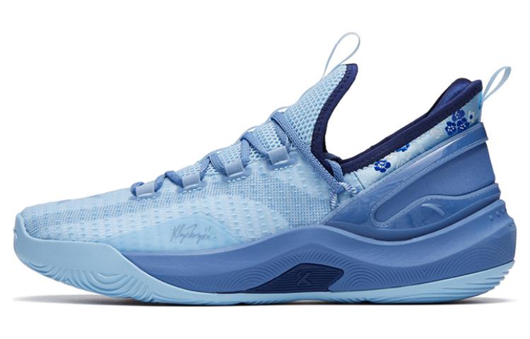 Anta KT Fashion Fabric Slip Resistant Abrasion Resistant Low top Basketball Shoes Men’s Blue