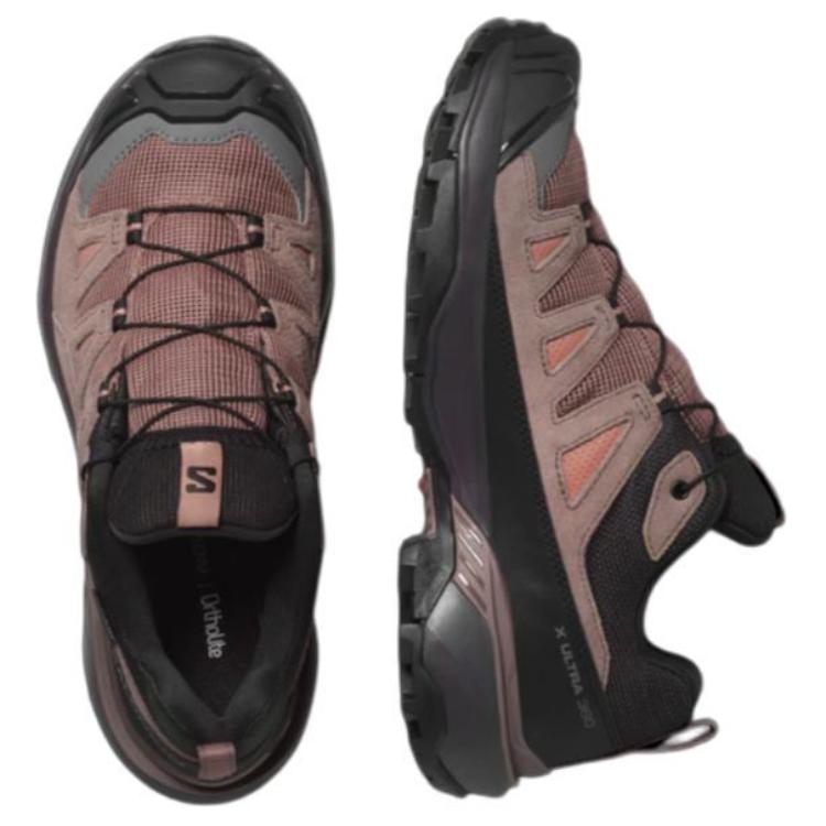 SALOMON X ULTRA 360 Comfortable Slip Resistant Abrasion Resistant Low top Hiking Shoes Women’s Brandy Red