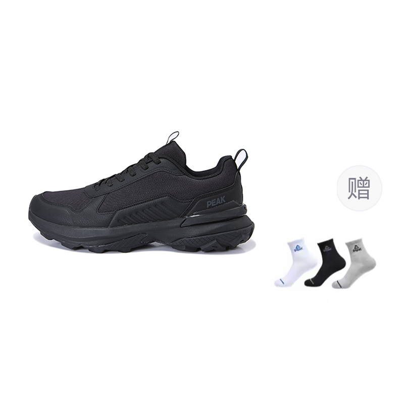 PEAK Tai Ji2.0 Mesh Cushioning Slip Resistant Abrasion Resistant Low top Training Shoes Men’s All Black