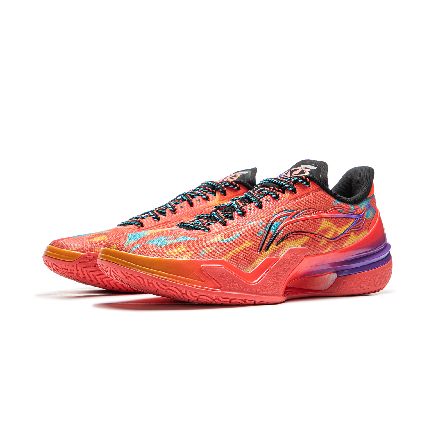 Li Ning Liren 5 Basketball Shoes Men’s Low Top Fluorescent Flame Red