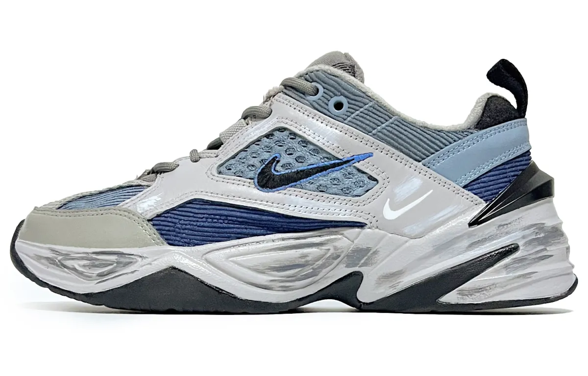 Nike M2K Tekno Chunky Sneakers Unisex Low Top Blue/Black/Gray