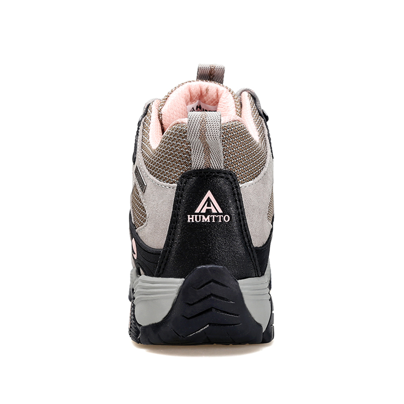 HUMTTO Coverage Grip Support High top Mountaineering Shoes Women’s Beige Gray