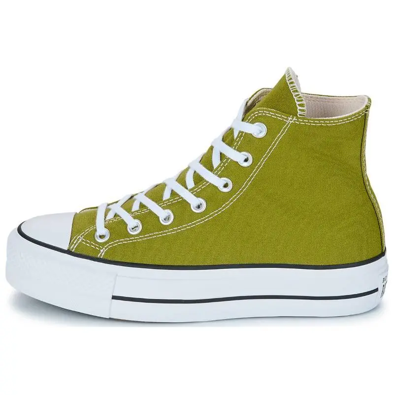 Converse Chuck Taylor All Star Lift Abrasion Resistant High top Canvas Shoes Women's Green
