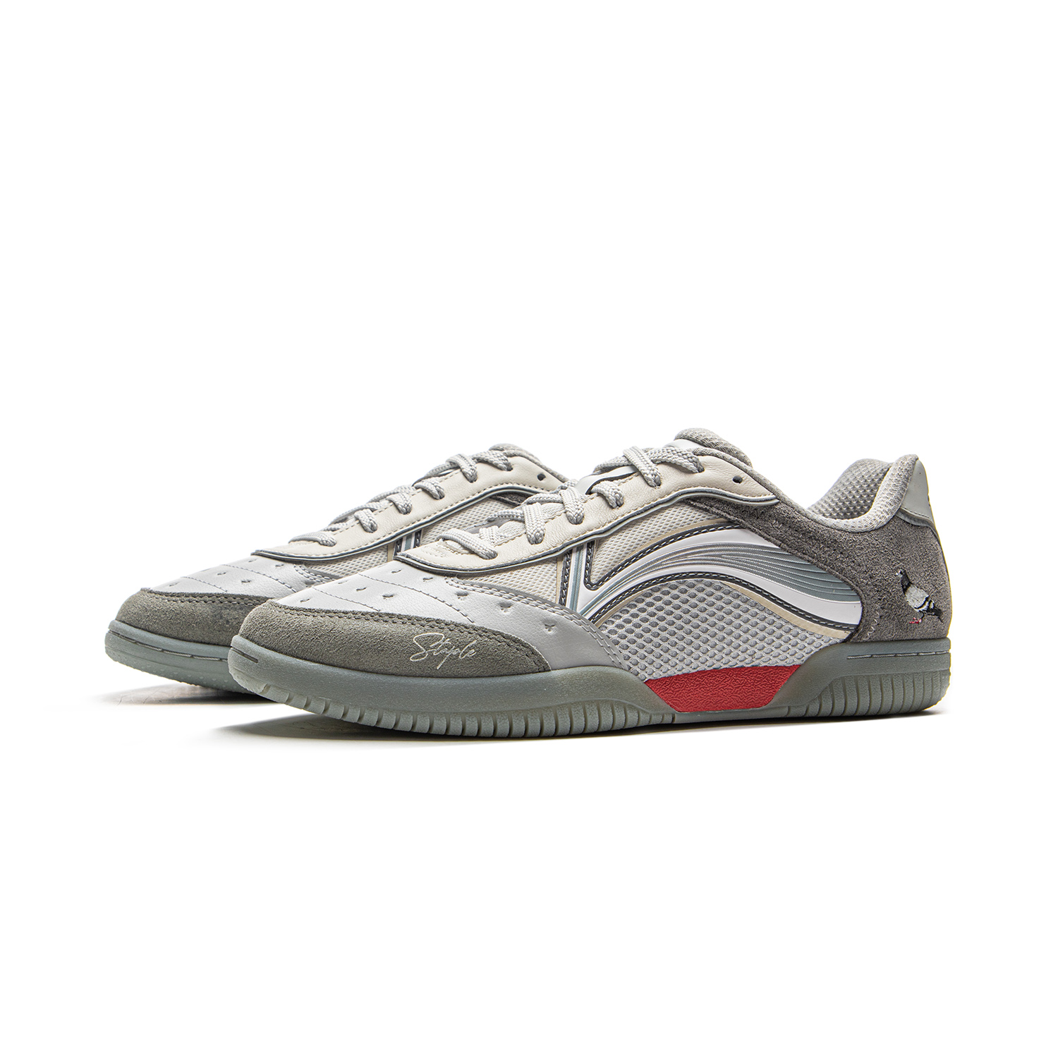 Li Ning x Staple Abrasion Resistant Lightweight Rebound Low top Table Tennis Shoes Unisex Gray