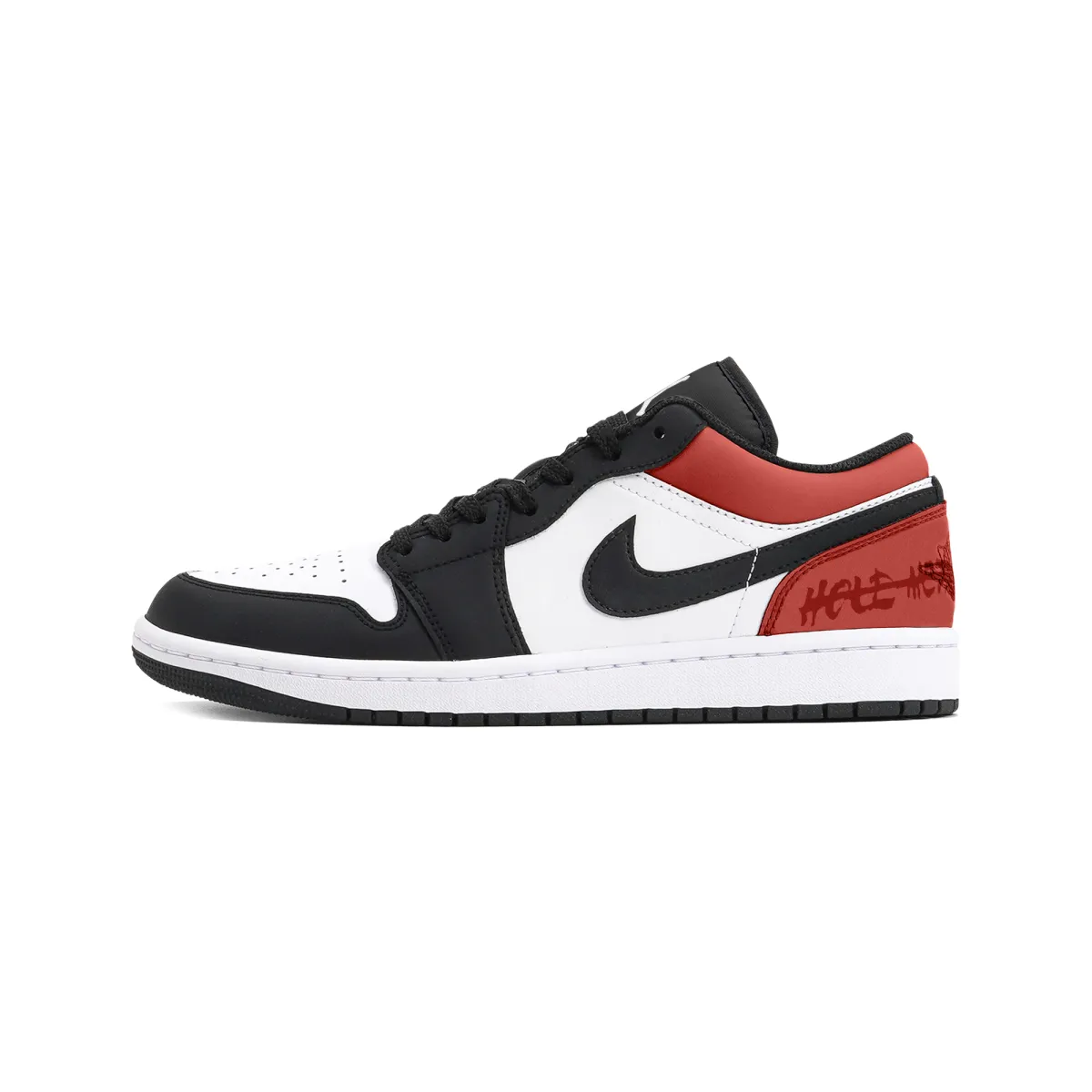 Jordan Air Jordan 1 Slip Resistant Abrasion Resistant Low top Vintage Basketball Shoes Unisex Black