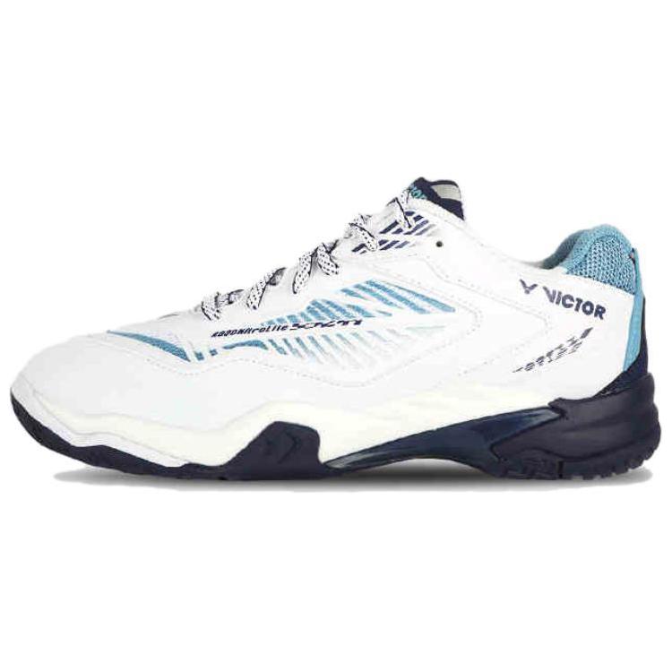 VICTOR Cushioning Low top Badminton Shoes Men’s White Black Blue