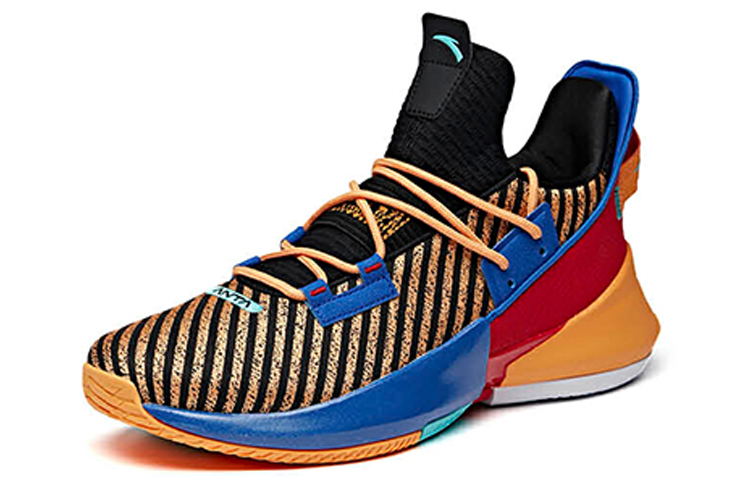 ANTA Airspace 2 Basketball Shoes Men’s Low Top Black/Yellow Orange/University Red