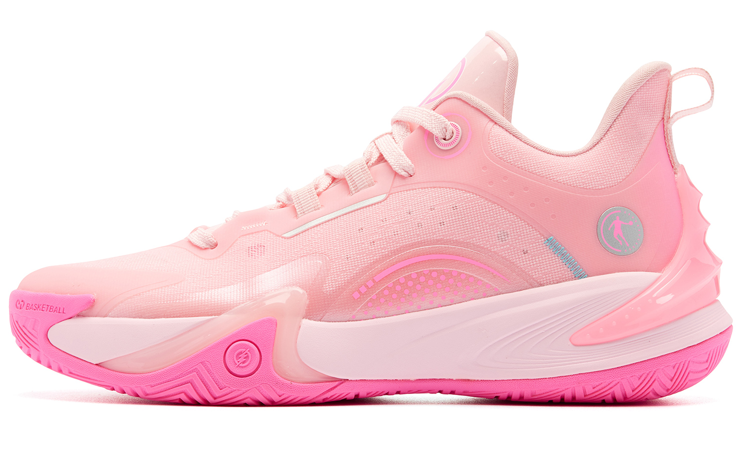 QIAODAN Broken Shadow 6.0 Morning Evergreen Low top Basketball Shoes Men’s Pink