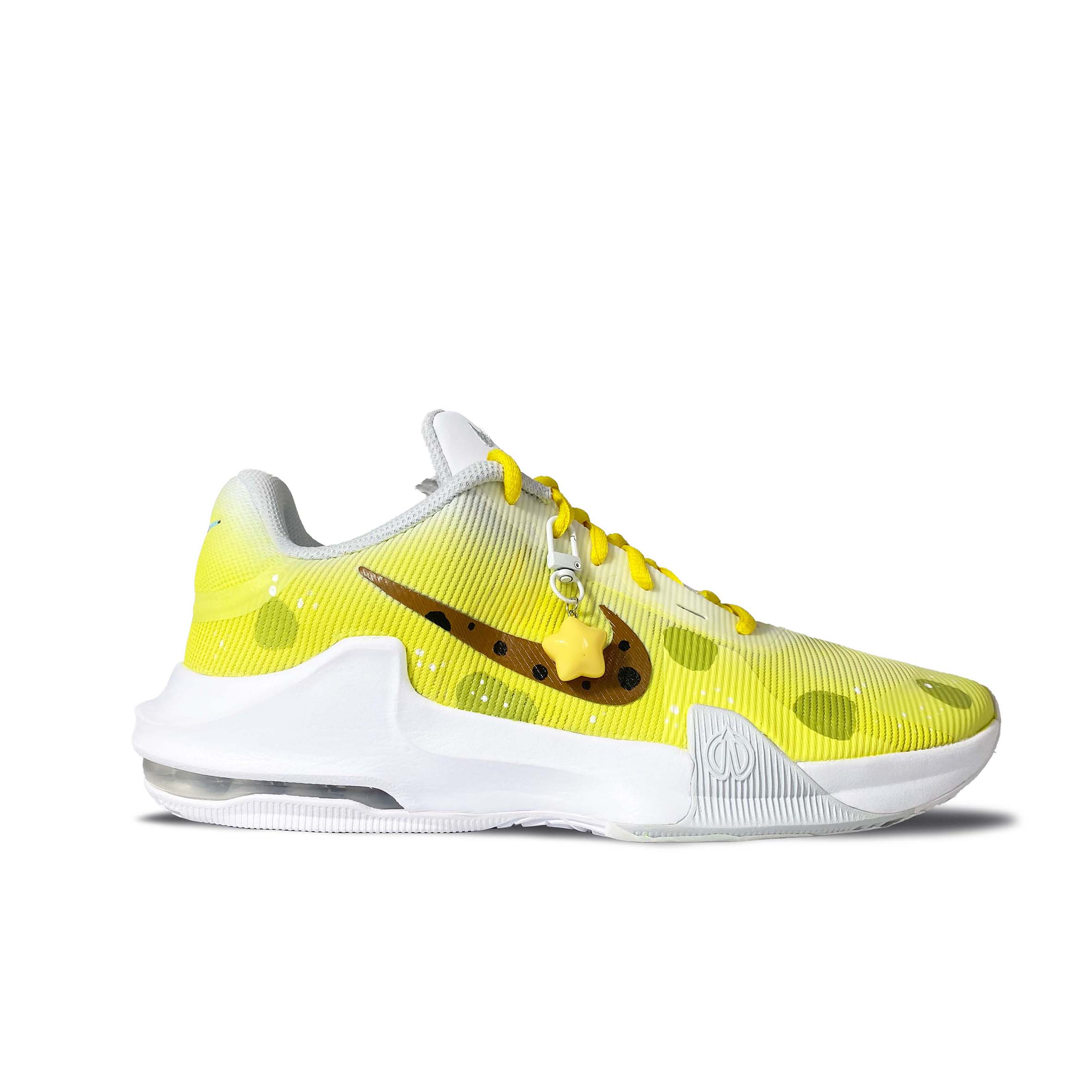 Nike Air Max Impact 4 Cushioning Abrasion Resistant Rebound Low top Basketball Shoes Men’s Pink Yellow