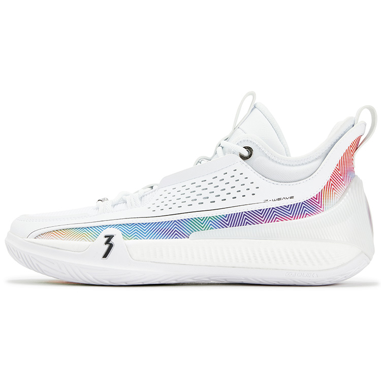 361° Zen 7 Cushioning Slip Resistant Abrasion Resistant Coverage Low top Basketball Shoes Men’s White Blue