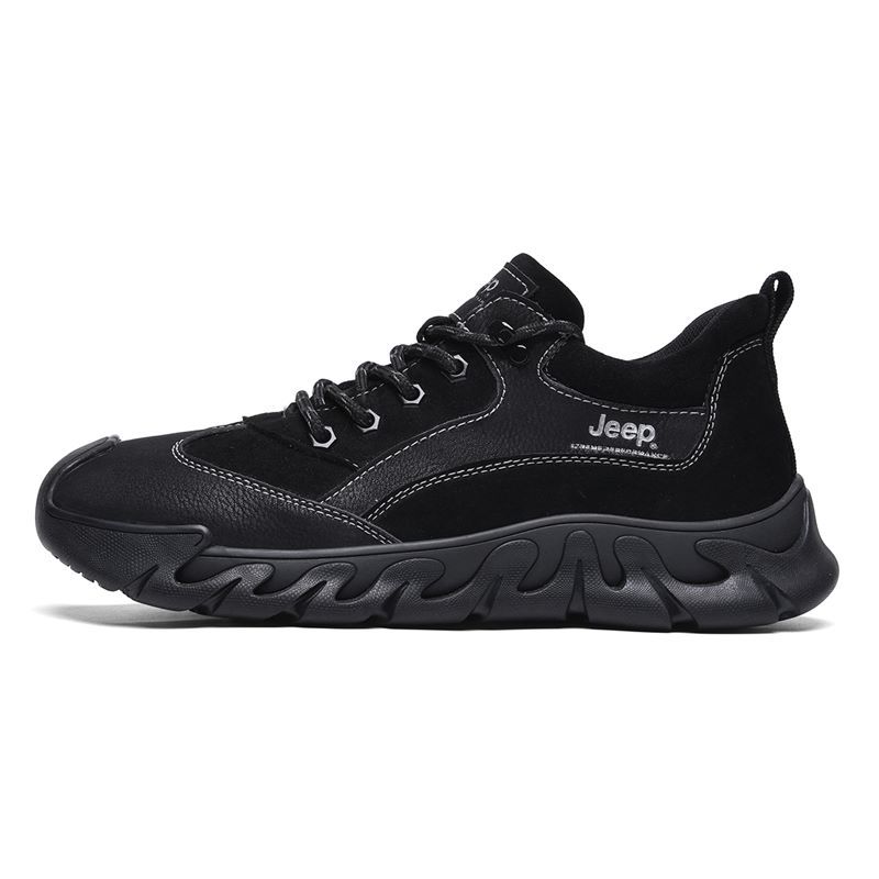 Jeep Leather Low top Outdoor Hiking Mountaineering Shoes Men’s