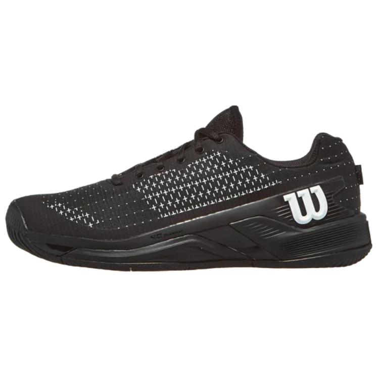 Wilson Textile, Artificial Leather Cushioning Support Rebound Low top Tennis Shoes Men’s Black