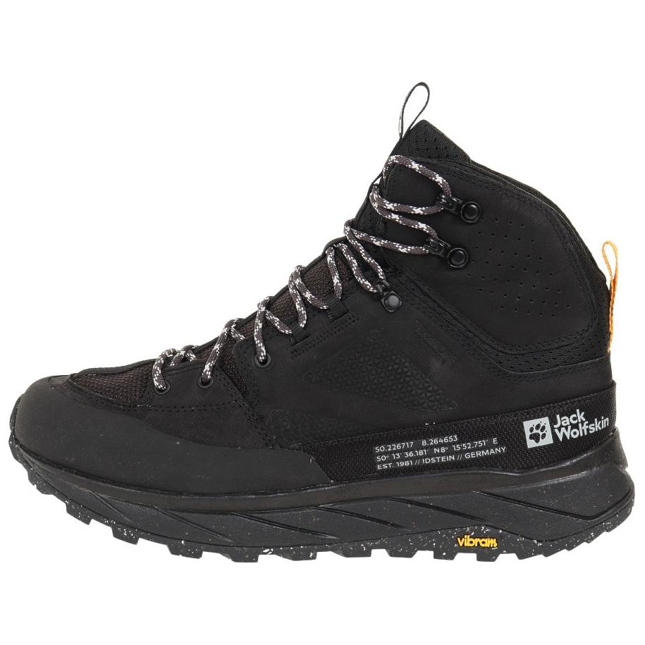 Jack Wolfskin Terraquest Slip Resistant Abrasion Resistant Mid top Hiking Shoes Men’s Black