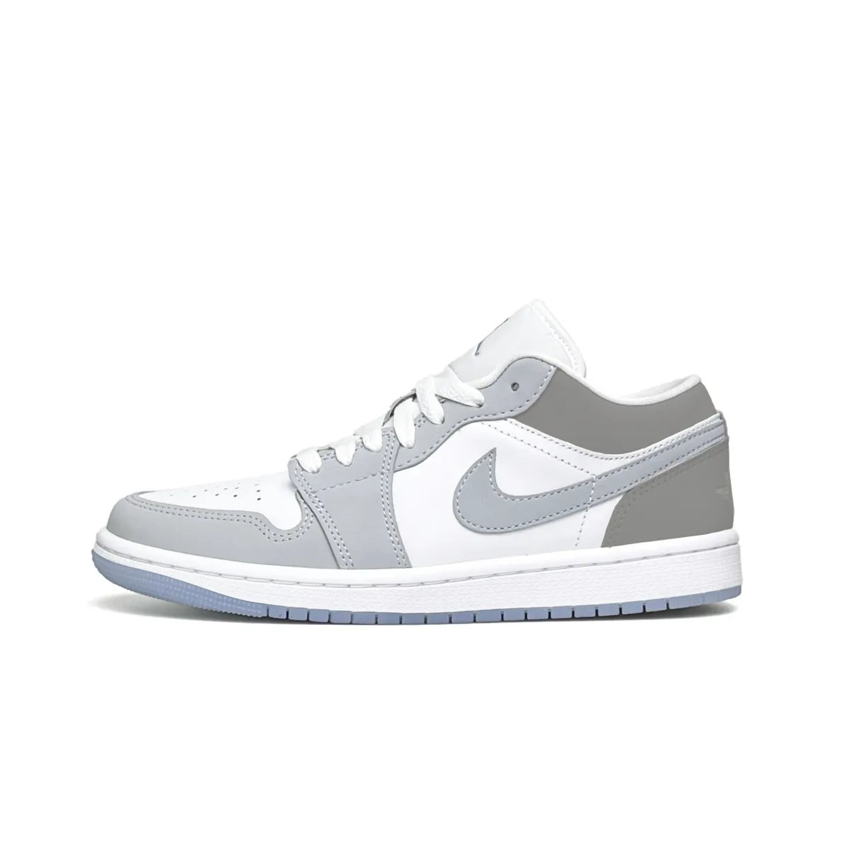 Jordan Air Jordan 1 Slip Resistant Abrasion Resistant Low top Vintage Basketball Shoes Women's White