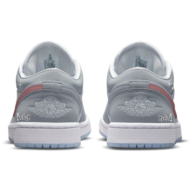 Jordan Air Jordan 1 Low top Vintage Basketball Shoes Unisex Gray
