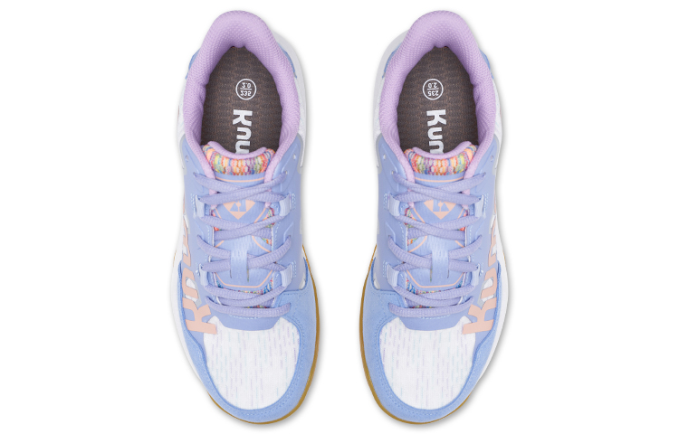 KUMPOO Yufeng Slip Resistant Abrasion Resistant Low top Badminton Shoes Unisex Light Purple Blue
