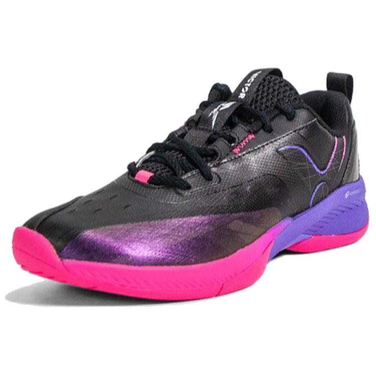 VICTOR Cushioning, Wear Resistant Low top Badminton Shoes Unisex Black Purple